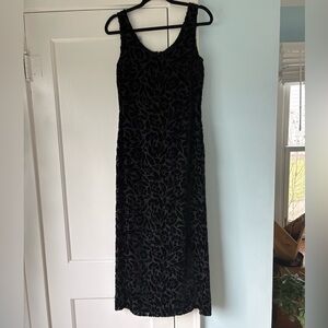 VTG 90s Compagnie Internationale Express Velvet Floral Burnout Dress Whimsigoth